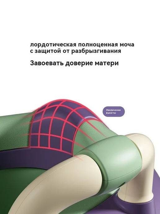 Детский горшок мягким сиденьем ручка крышка Розовая, розовый, фото 3