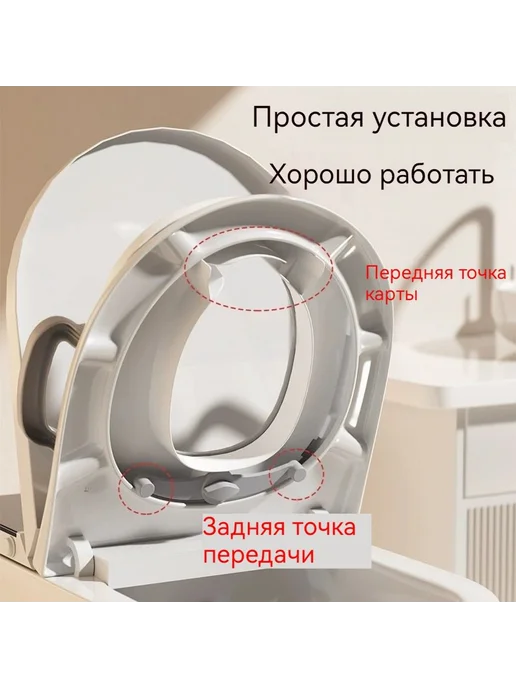 Накладка на унитаз детская серый арт NA735, серый, фото 5