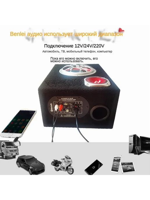 Сабвуфер для автомобиля QCDYP 13 см (5 дюйм ) Черный, черный, фото 3
