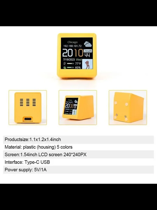 Метеостанция Gemagic Mini Wi Fi Cube Часы Гигрометр, вариант, фото 7