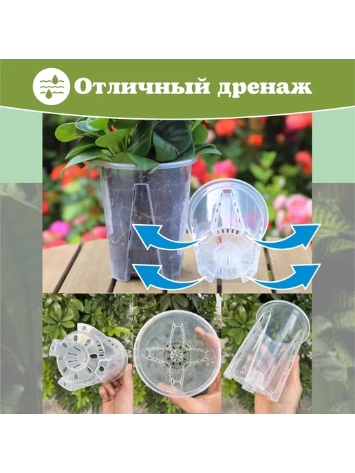 Набор горшков для цветов 14 см 5 шт Горшки для цветов, 5 шт, фото 5