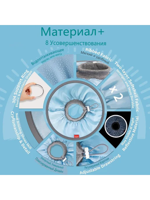 Защитный воротник для кошек и собак мягкий розовый M, розовый, фото 3
