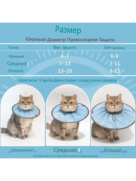 Защитный воротник для кошек и собак мягкий розовый M, розовый, фото 5