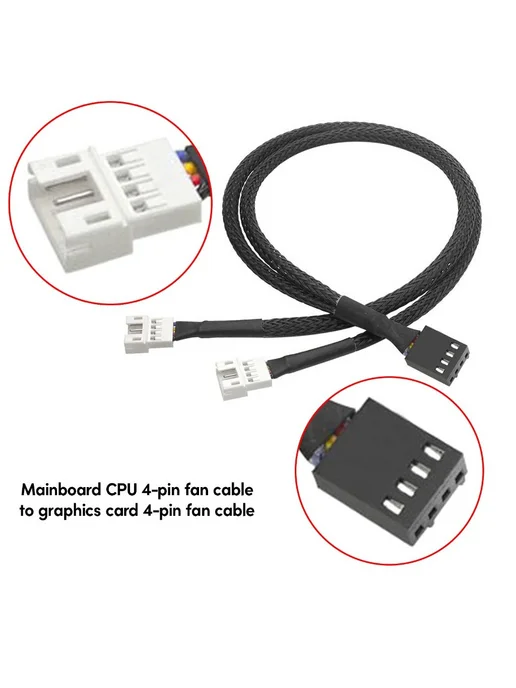 Разветвитель вентилятора 4-Pin PWM 1 до 2, вариант, фото 2