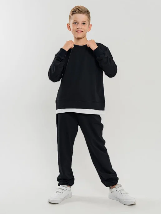 NgocAnh Fashion Подростковый спортивный костюм, черный, фото 3