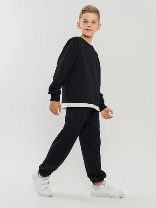 NgocAnh Fashion Подростковый спортивный костюм, черный, фото 4