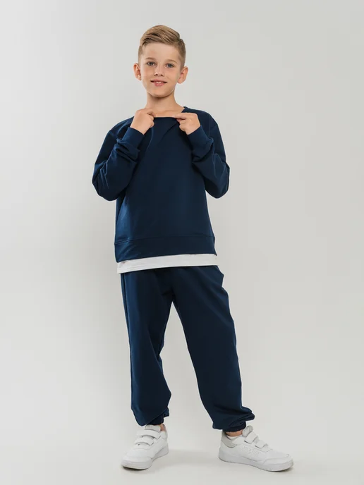 NgocAnh Fashion Подростковый спортивный костюм, синий