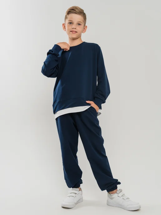 NgocAnh Fashion Подростковый спортивный костюм, синий, фото 2