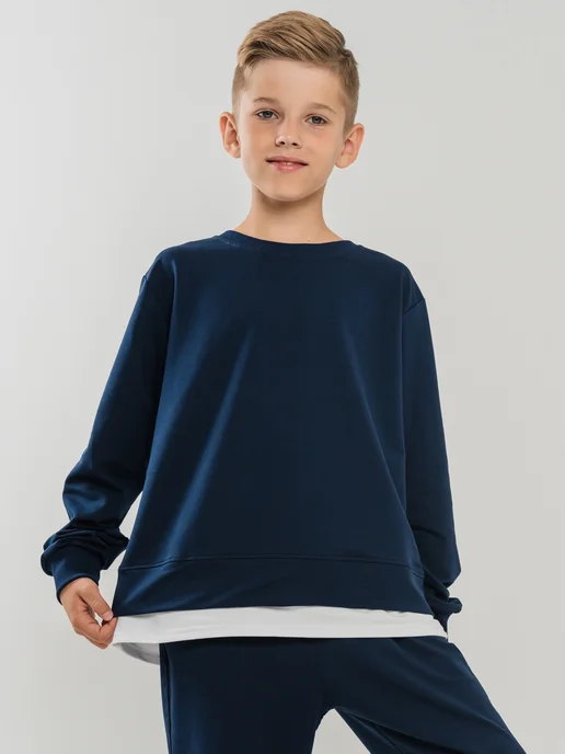 NgocAnh Fashion Подростковый спортивный костюм, синий, фото 4