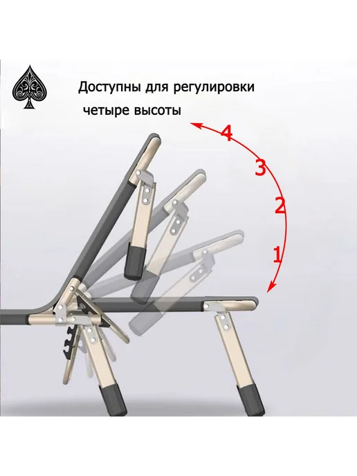 Раскладушка 68х190х30см Раскладушка, вариант, фото 7