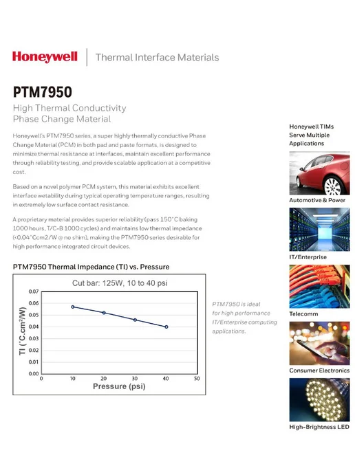 PTM7950 термопаста 8 5 Вт мК 40x40мм 0 2мм, 40x40 мм, 5 Вт, фото 4